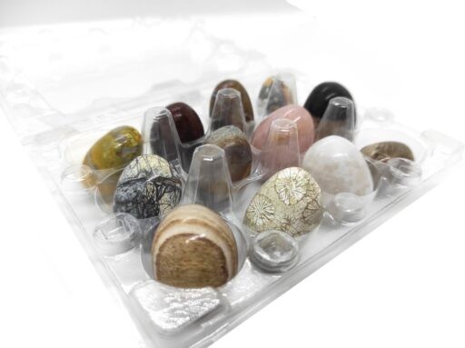 Cofanetto Regalo 12 minerali a forma di Uovo di Quaglia